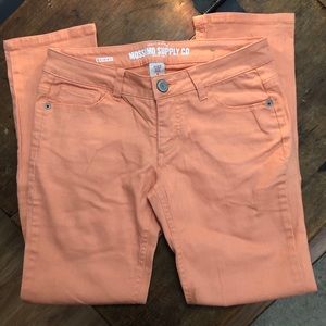 Mossimo orange skinny jeans